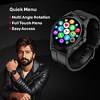 Fire-Boltt Talk BSW004 Smart Watch with Bluetooth calling and Full Touch Round Display (Black)