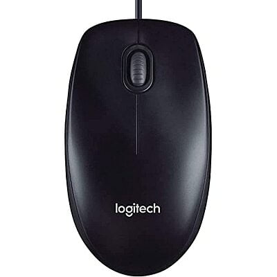 Logitech M90 Wired USB Mouse, 3 yr Warranty, 1000 DPI Optical Tracking, Ambidextrous   |Black