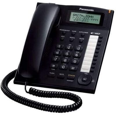 Panasonic Corded Landline Phone (Black)