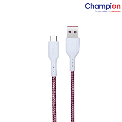 Champion Micro Braided Red Data Cable 2.5Amp (1Mtr) Series-C