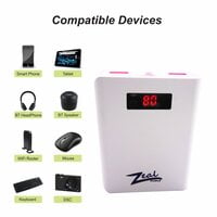 Zeal Z-10 10400 mAh Digital Power Bank (White & Pink)