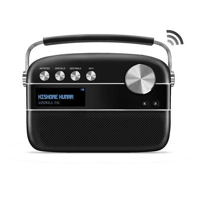 Saregama Carvaan 2.0 Portable Music Player 5000 Pre-Loaded Songs  with Podcast, FM/BT/AUX (Classic Black)