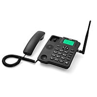 Hola! F100 Fixed landline Phone Wireless with LED Display, Dual Sim GSM, Phone Memory 1000 Numbers, Speaker Phone, FM Radio, Crystal Clear Conference Call Quality, (Black)