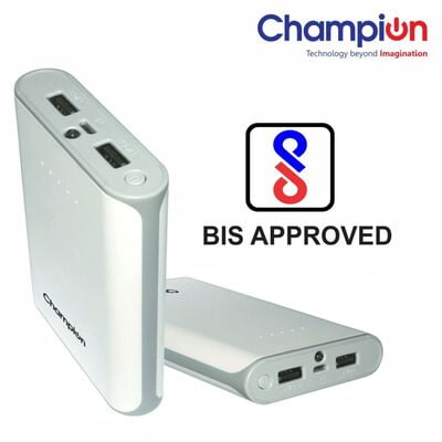 Champion Power Bank 10400mAh Capacity (BIS Certified) Model PL-10000