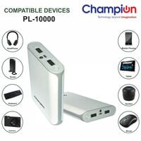 Champion Power Bank 10400mAh Capacity (BIS Certified) Model PL-10000