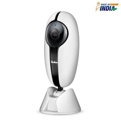QUBO Smart Outdoor Security WiFi Camera (White)| Designed and Made in India