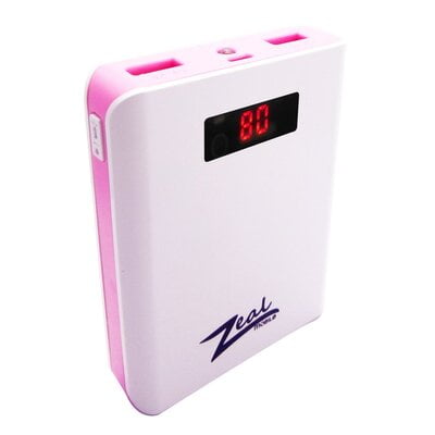 Zeal Z-10 10400 mAh Digital Power Bank (White & Pink)