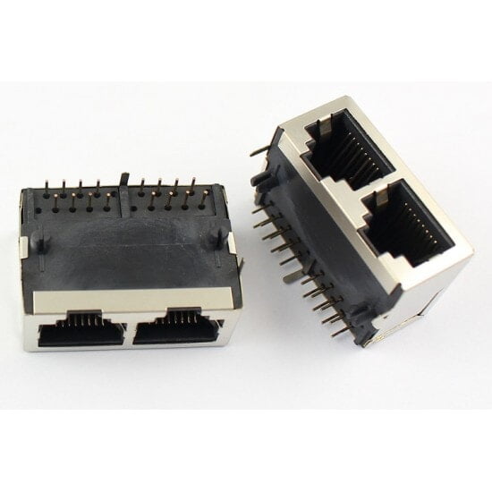 2 x RJ45 Ethernet Connectors |Dual Ethernet LAN Connector High-Quality Network Interface