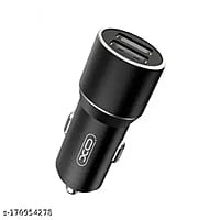 Champion 12W Dual USB Port Car Charger – Universal Compatibility for All USB Devices (Black)