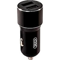 Champion 12W Dual USB Port Car Charger – Universal Compatibility for All USB Devices (Black)