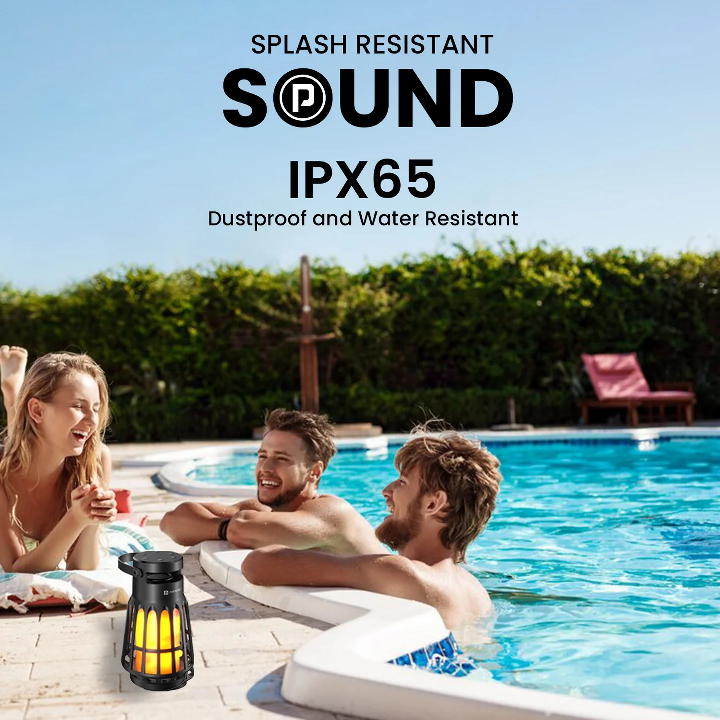 Portronics Dash 6 15W Bluetooth Speaker with in-Built White Water Resistant(Black)