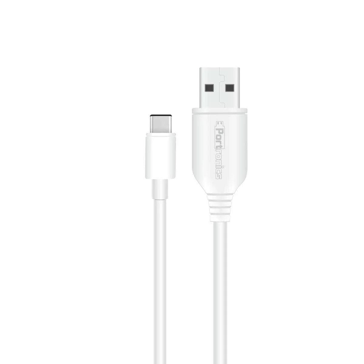 Portronics Konnect Core II 3A Fast Charging 1M Type-C Cable for All Type C Smartphones (White)