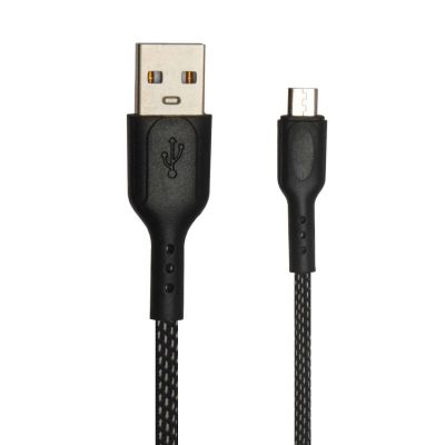 Champion USB 3Amp Data Sync & Charging Cable Braided 1M for all Android & Micro USB Devices (Black)