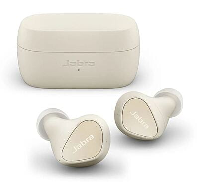 Jabra Elite 3 in Ear True Wireless Earbuds - Noise Isolating with 4 Built-in Microphones (Light Beige)