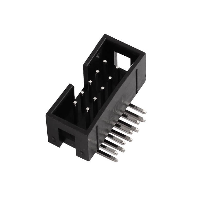 IDC Male Box Header Right Angle PCB Mount Connector for Secure Signal Transmission