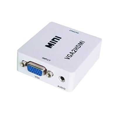 VGA to HDMI, Mini HD 1080P 3.5mm Audio VGA to HDMI HD HDTV Video Converter Box Adapter VGA2HDMI for PC Laptop Dispaly Projector