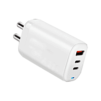 Champion 25W Wall Charger (USB+Type-C+Type-C) Supports PPS/Warp/Dash/SuperVooc Charging (White)