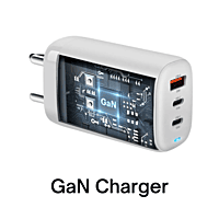 Champion 25W Wall Charger (USB+Type-C+Type-C) Supports PPS/Warp/Dash/SuperVooc Charging (White)