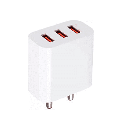 Champion 15W 3A USB Port Power Adapter/Wall Charger For All Mobile Phones (White)