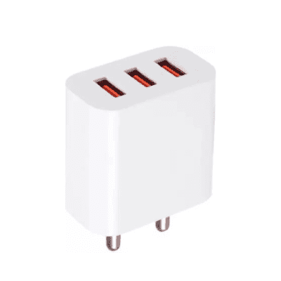 Champion 15W 3A USB Port Power Adapter/Wall Charger For All Mobile Phones (White)