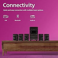 Philips Audio SPA5128B 5.1 CH 40W Bluetooth Multimedia Speakers (Black)