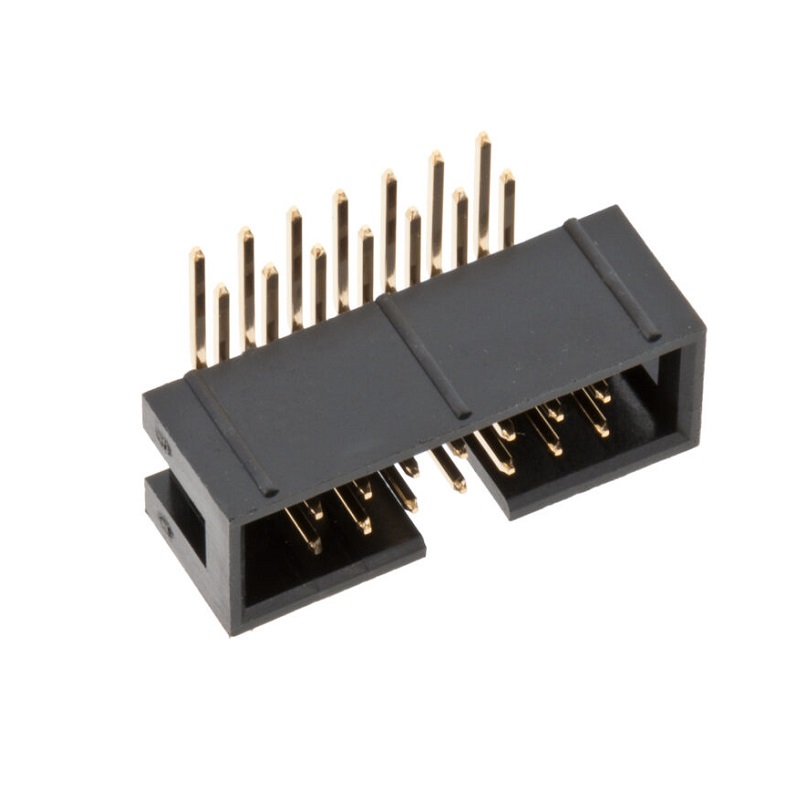 IDC Male Box Header Right Angle PCB Mount Connector for Secure Signal Transmission