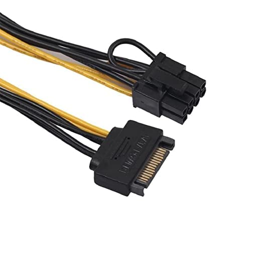 PCI Express 15 Pin to 8-Pin(6+2) Male Connector For Graphics Video Card Power Cable Connector 