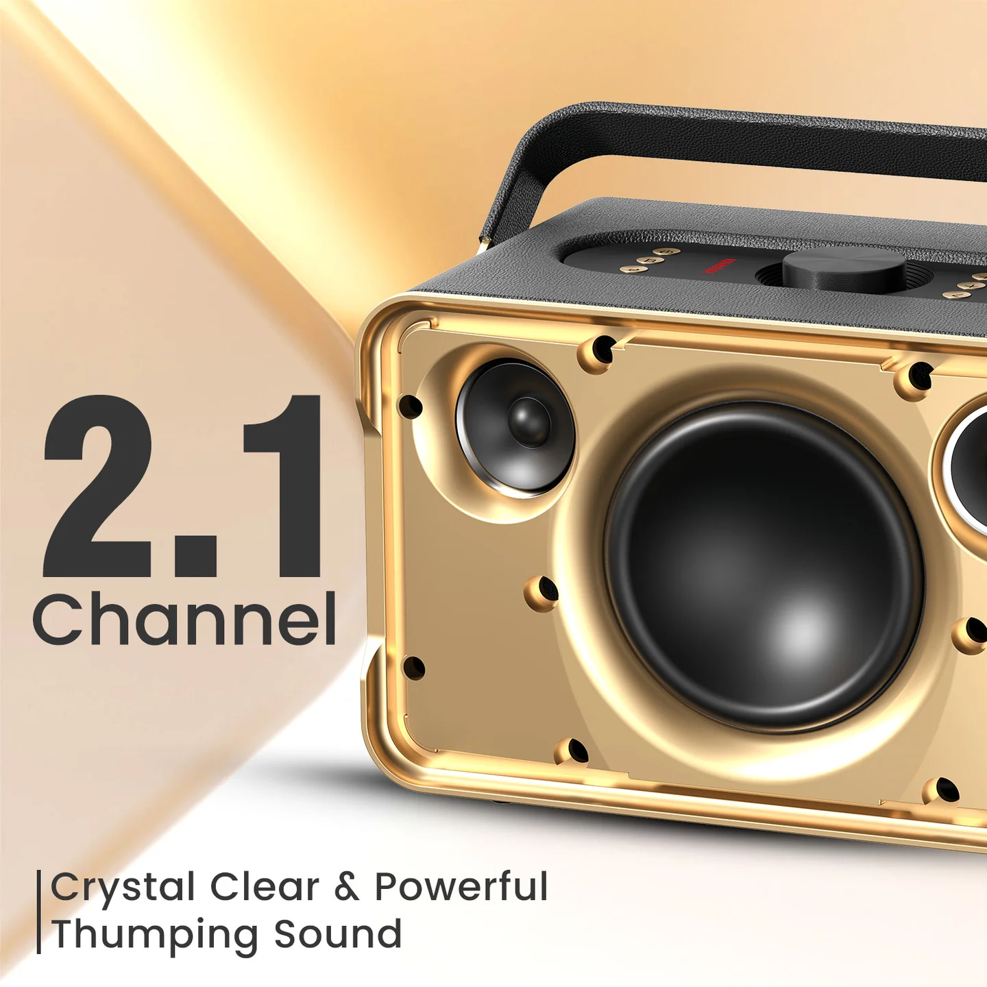 Portronics Harmony 80W Premium Portable HD Sound Speaker, Upto 6 Hours Playtime, 2.1 Channel