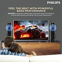 PHILIPS Audio SPA9160 2.0CH Tower Speakers - 160W, Wireless Microphone, Multi-Connectivity, Karaoke, Thumping Bass (Black)