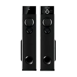 PHILIPS Audio SPA9160 2.0CH Tower Speakers - 160W, Wireless Microphone, Multi-Connectivity, Karaoke, Thumping Bass (Black)