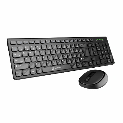 Portronics Key7 Combo Wireless Keyboard & Mouse Set with 2.4 GHz USB Receiver, 10m Working Range, 12 Shortcut Keys, Adjustable DPI, 10 Million Key Life & Click Life for PC, Laptop, Mac