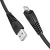 Portronics Konnect Core 8 PIN Cable Tangle-Free with 3A Rapid Charging & 480mbps Data Transmission, 1M (Black)