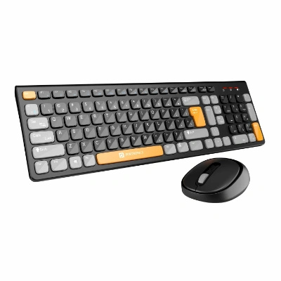 Portronics Key7 Combo Wireless Keyboard & Mouse Set with 2.4 GHz USB Receiver, 10m Working Range, 12 Shortcut Keys, Adjustable DPI, 10 Million Key Life & Click Life for PC, Laptop, Mac