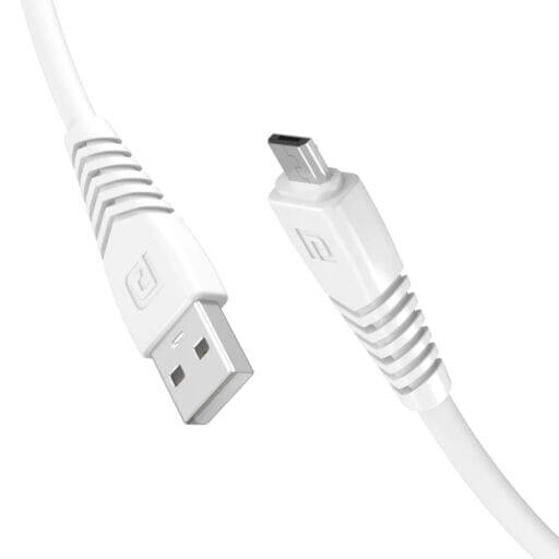 Portronics Konnect Core II 2.4A 1M Micro USB Cable for Smart Phone (White)