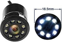 Car Rear View Reverse Parking Camera with HD Night Vision 8 LED Waterproof 170 Degree Wide Angle (Black)