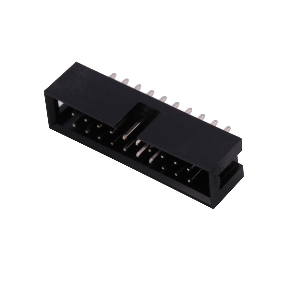 PCB Mounted Dual Row Straight Male Shrouded Box Header – Ideal for IDC Connector and PCB Applications