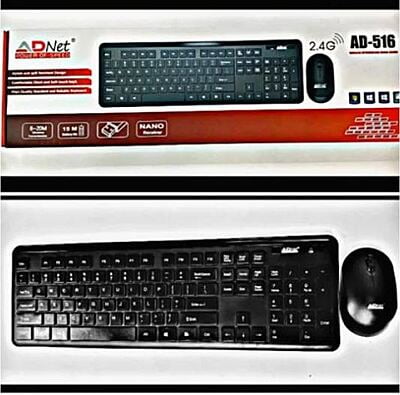 ADNET AD-516 2.4G WIRELESS KEYBOARD AND MOUSE COMBO SET