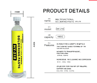 HY-218 High-Activity Multifunctional Solder Paste for Electronic Component & Battery Repair