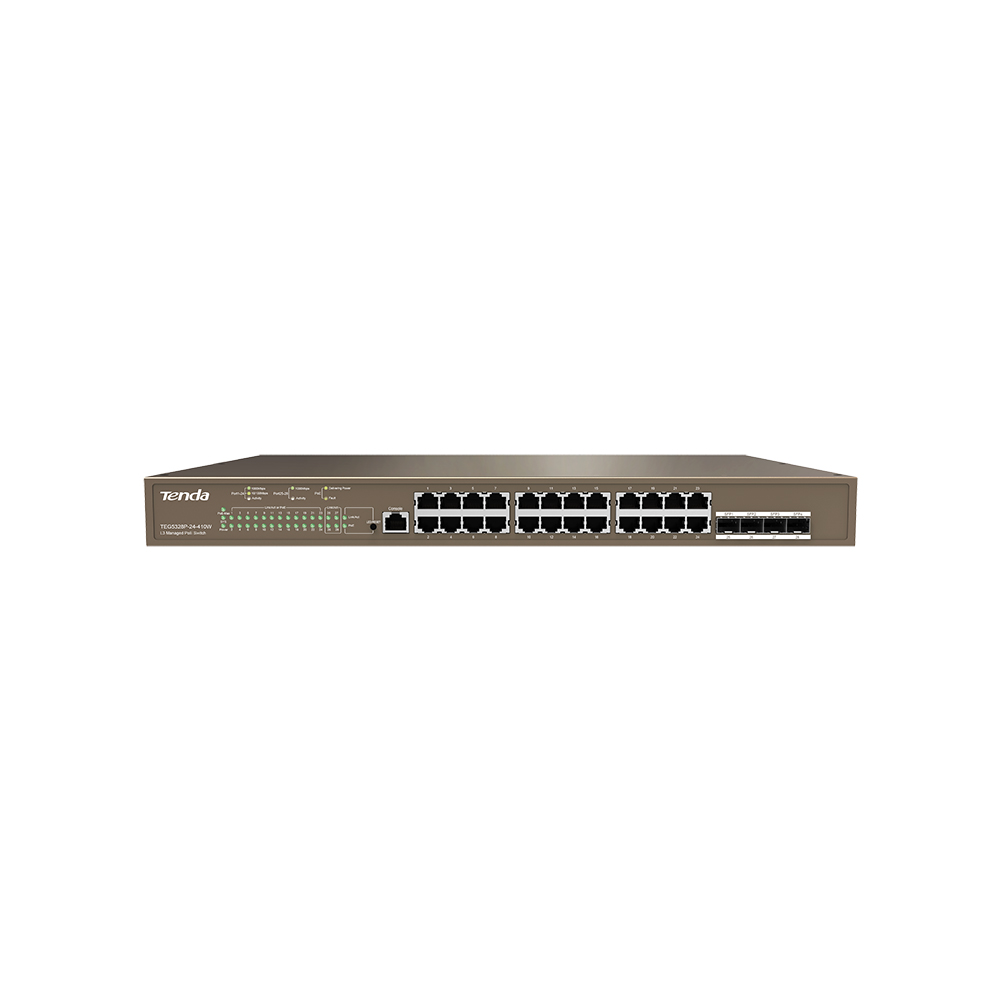 Tenda TEG5328P-24-410W 28-Port L3 Managed PoE Switch