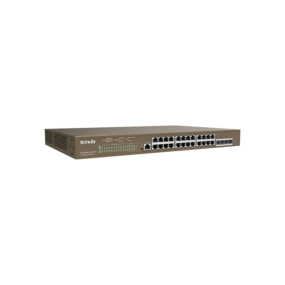 Tenda TEG5328P-24-410W 28-Port L3 Managed PoE Switch