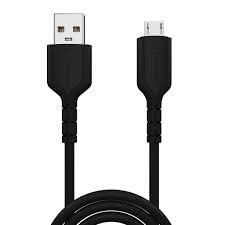 Portronics Konnect Core Micro USB Cable Tangle-Free with 3A Rapid Charging & 480mbps Data Transmission, 1 Meter Length(Black)