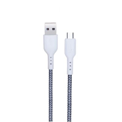 Champion USB to Micro 2.4Amp Data Sync & Charging Cable Braided 1M for all Android & Micro USB Devices