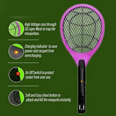 Champion Mosquito Racket Bat Rechargeable Electric Insect Killer Indoor, Outdoor