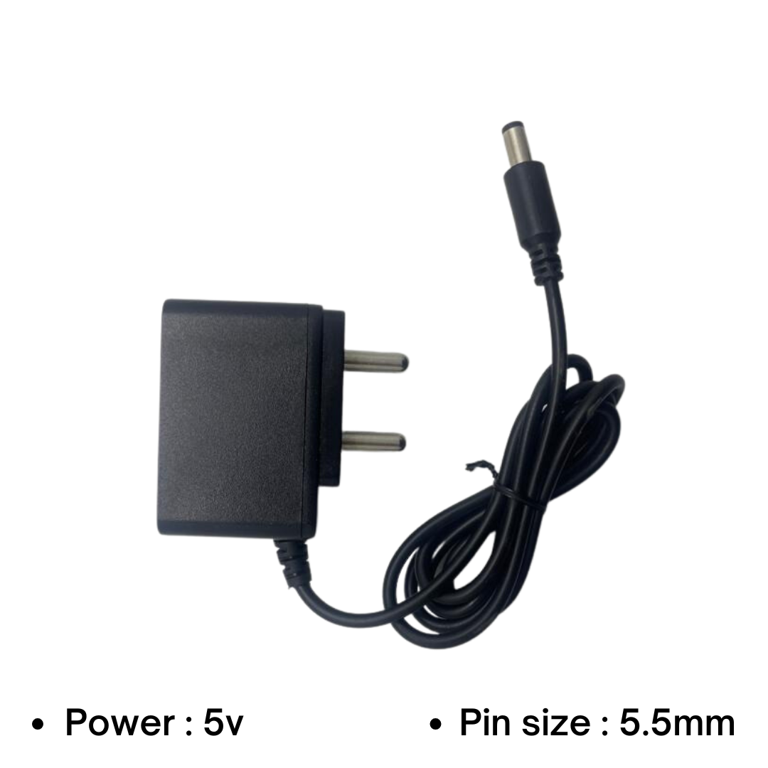 Champion 5V 1Amp Power Adapter Pin Size (5.5mm*2.5mm) For Electronic Instruments (Black)