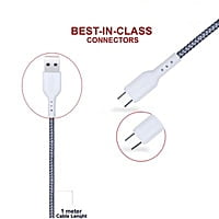 Champion USB to Micro 2.4Amp Data Sync & Charging Cable Braided 1M for all Android & Micro USB Devices