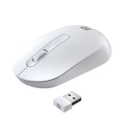 Portronics Toad 13 2.4 GHz Wireless Optical Mouse with USB Nano Receiver, 1200 DPI Resolution Optical Sensor(White)