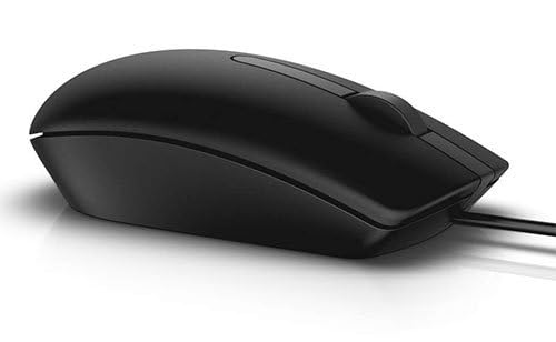 Dell MS116 Wired Optical Mouse, 1000DPI, LED Tracking, Scrolling Wheel, Plug and Play