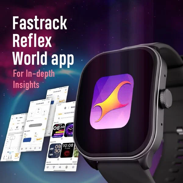 Fastrack Reflex Power|4.97 CM Super AMOLED Arched Display|SingleSync BT Calling|410 x 502 Pixel Resolution|IP68 W