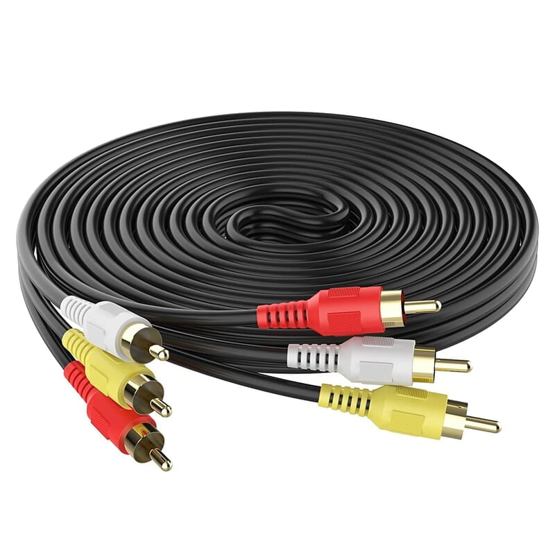 3RCA Male to 3RCA Male Stereo Audio Video Cable 1.5 Meter