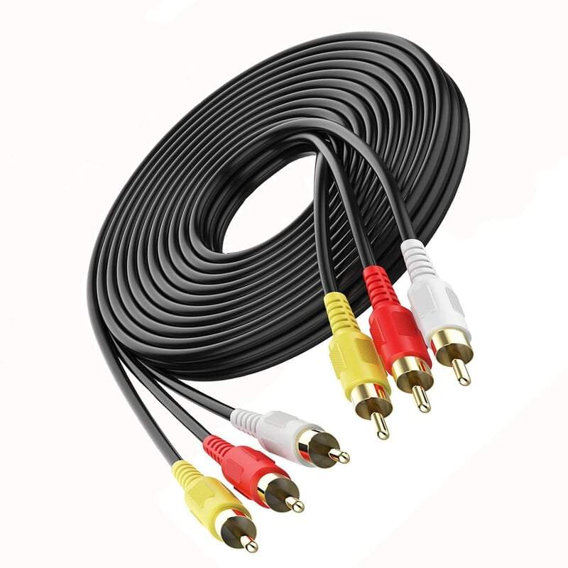 3RCA Male to 3RCA Male Stereo Audio Video Cable 1.5 Meter